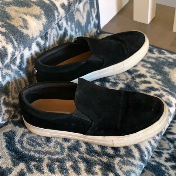 Black Suede Steve Madden Slip on Sneakers - Picture 4 of 5